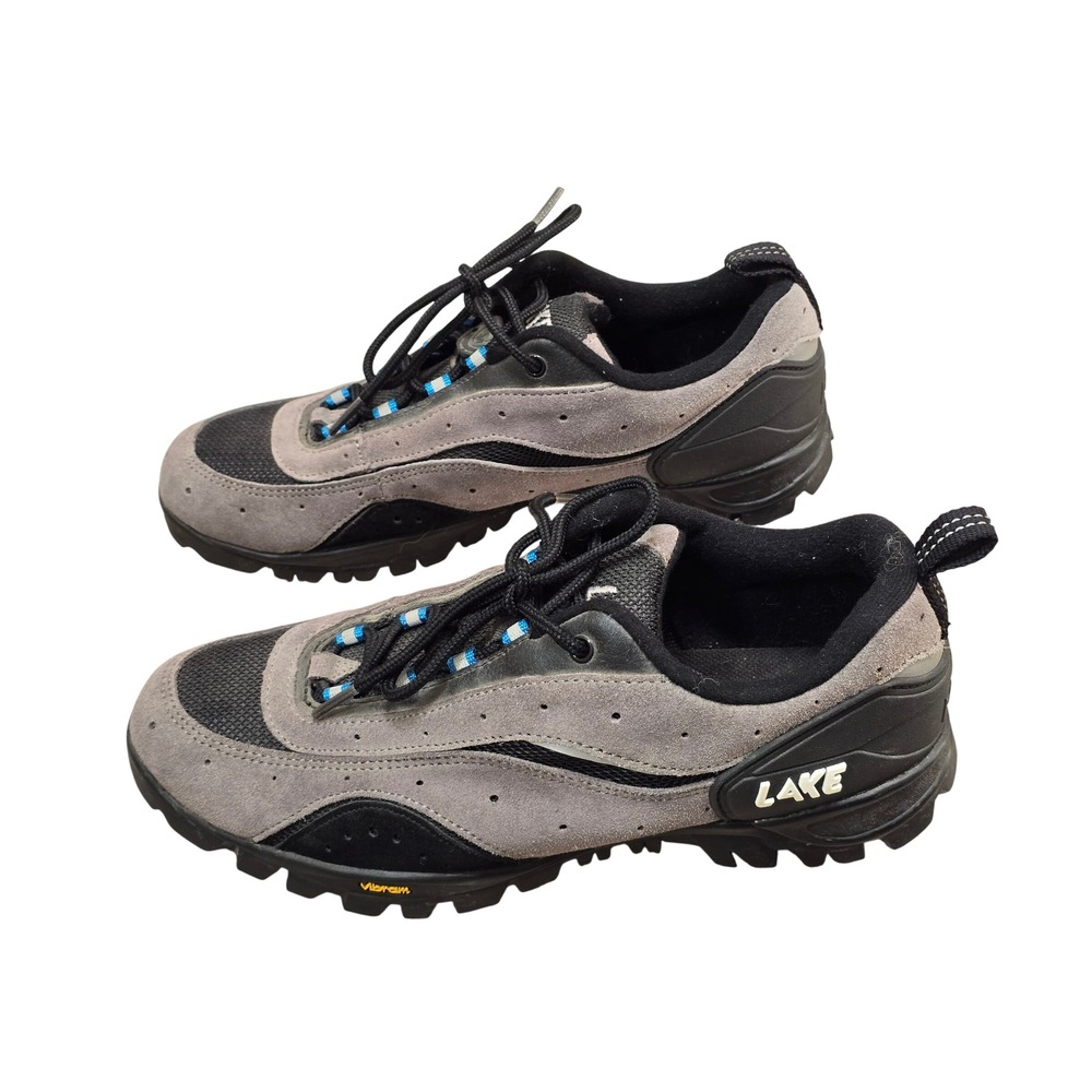 NWOT Lake Mens Mountain Bike Shoes Grey Suede Vibram Sole SPD Cleats Size 10